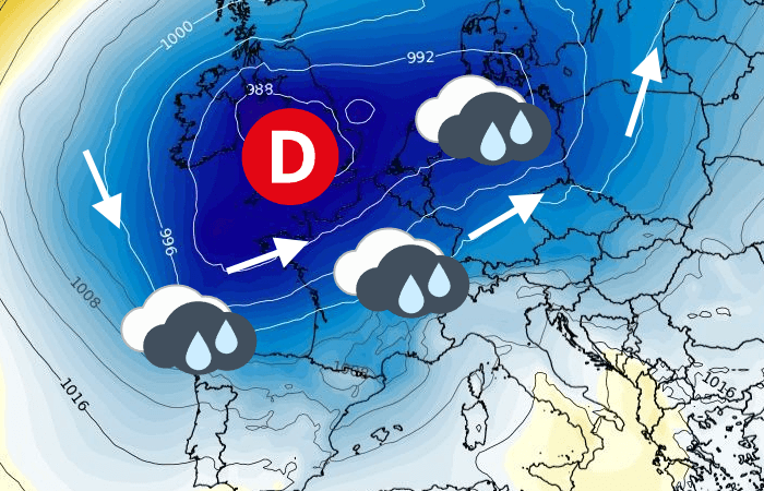 Dépression Aitor : beaucoup de pluie et de vent entre mercredi et vendredi